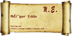 Móger Edda névjegykártya